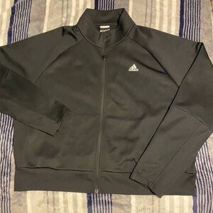 ADIDAS Women's Cropped Full Zip Jacket - Black - Size: 2X